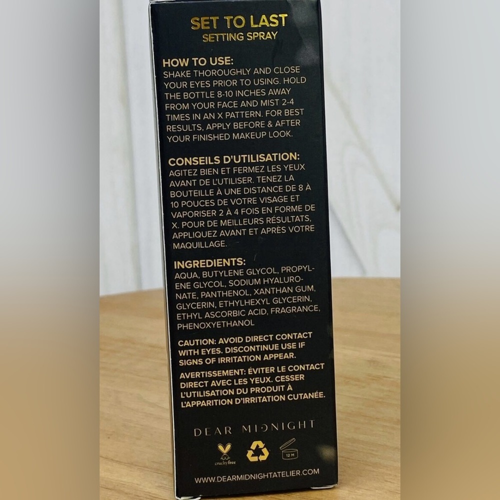 Dear Midnight Set to Last Setting Spray 2.02 fl oz 60 ml Full Size NIB - Picture 5 of 7